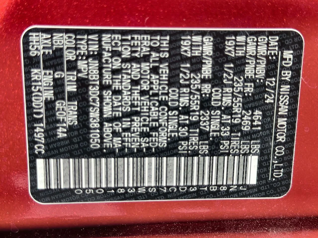Used 2025 Red Nissan Platinum FWD image 29