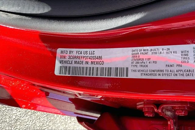 New 2026 Molten Red Pearlcoat RAM Big Horn/Lone Star image 13