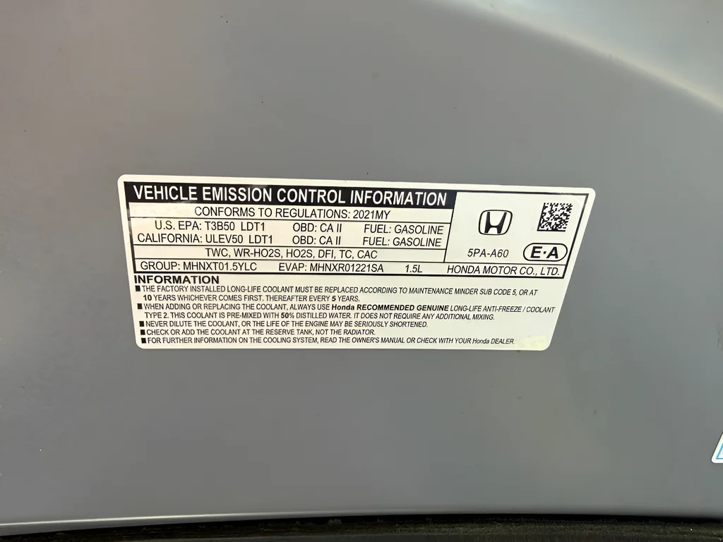 Certified Used 2021 Sonic Gray Pearl Honda EX-L image 50