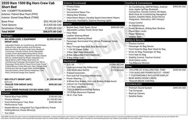 2020 RAM 1500 Big Horn Crew Cab 4x4 5'7" Box's photo