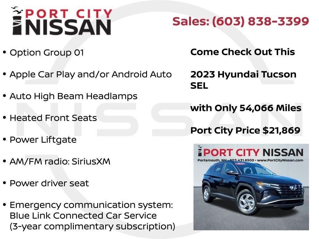 Used 2023 Phantom Black Hyundai SEL W/HEATED SEATS & POWER LIFTGATE image 8