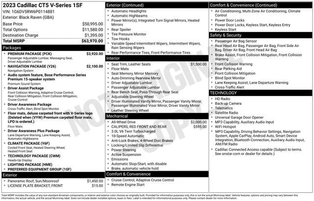 Used 2023 Black Raven CADILLAC V-Series image 34