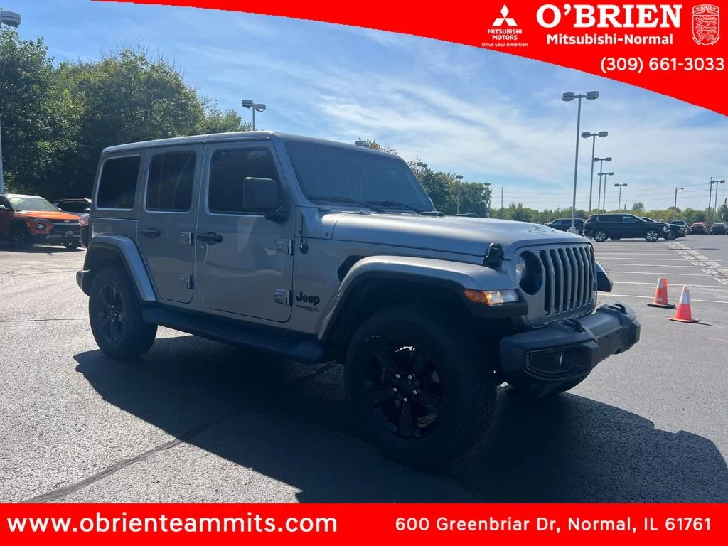 Used 2021 Billet Silver Metallic Jeep Unlimited Sahara Altitude image 1