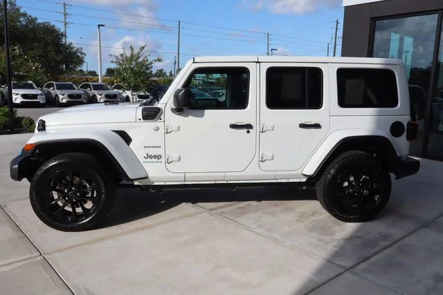 Used 2024 Bright White Clearcoat Jeep Sahara 4xe image 7