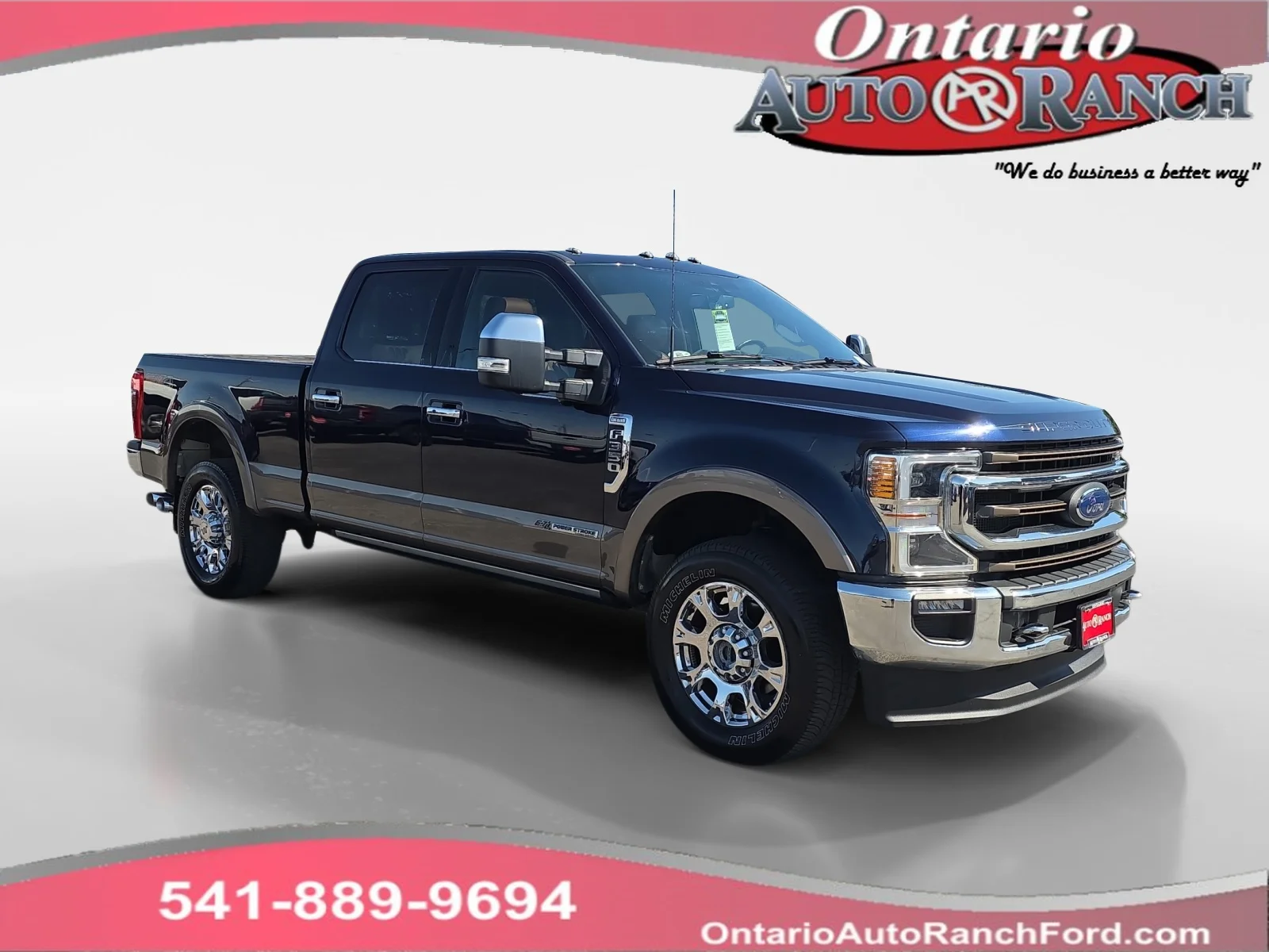 Used 2022 Antimatter Blue Metallic Ford King Ranch image 1
