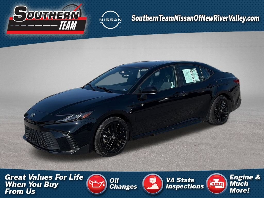 Used 2025 Midnight Black Metallic Toyota SE image 1