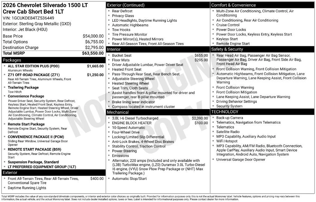 New 2026 Sterling Gray Metallic Chevrolet LT image 8