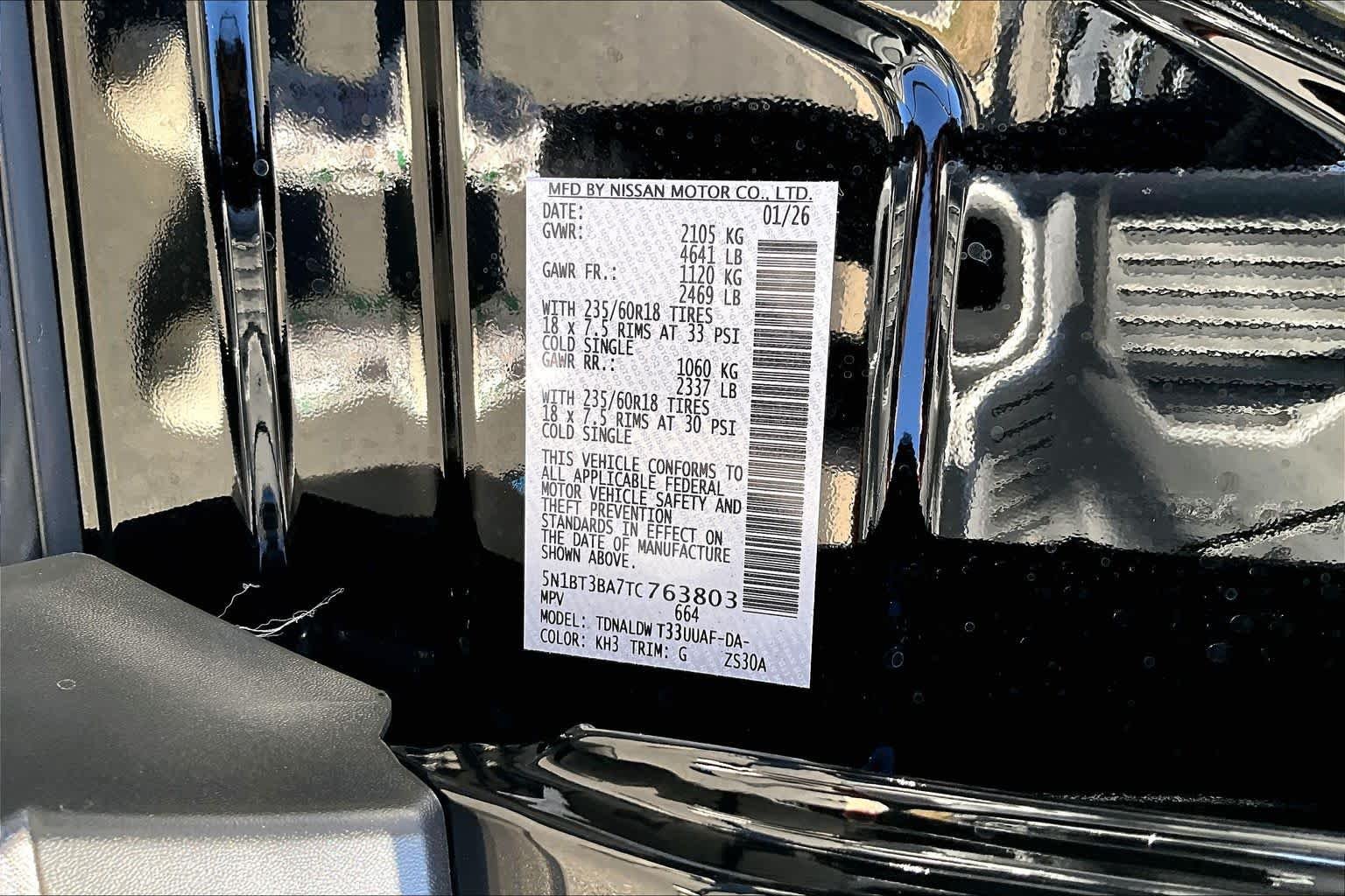 New 2026 Super Black Nissan SV image 22