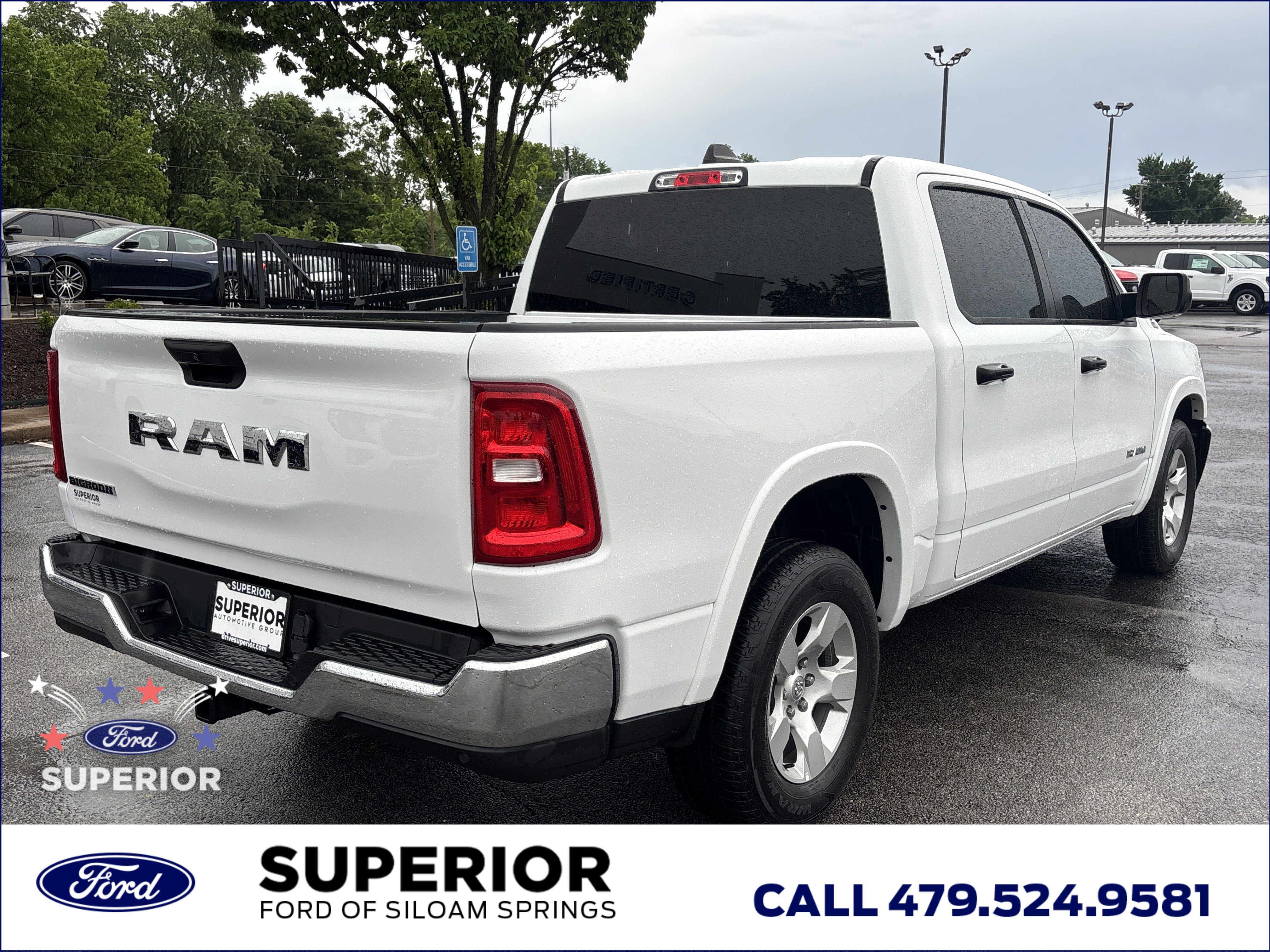 Used 2025 Bright White Clearcoat Ram Big Horn Crew Cab image 3