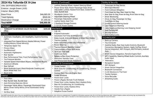Used 2024 Green Kia EX X-Line image 38