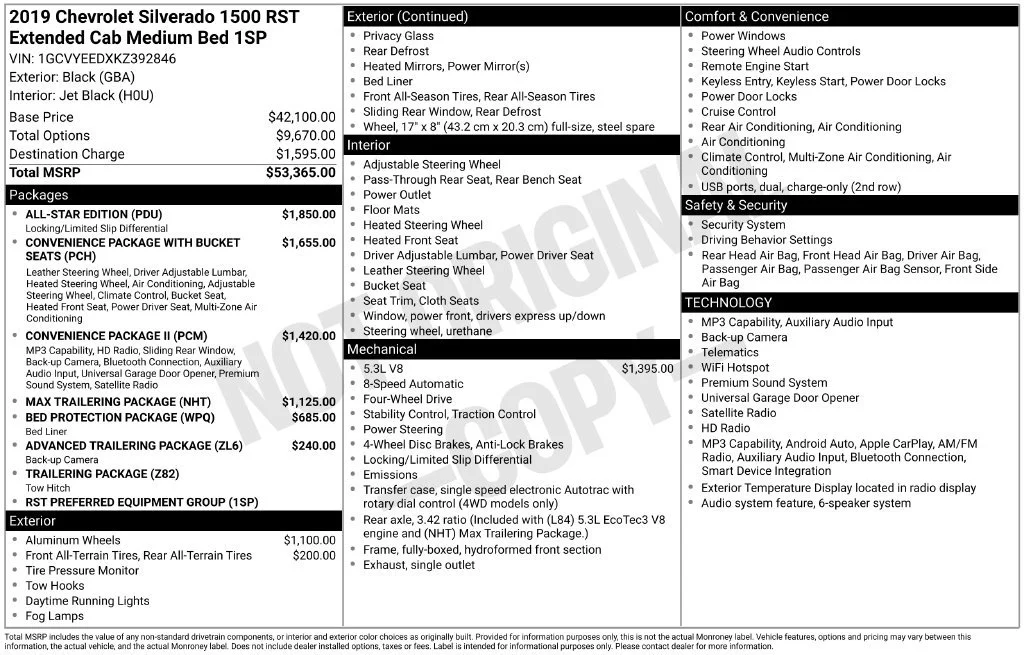 Used 2019 BLACK Chevrolet RST image 6