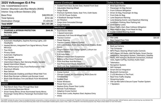 Certified Used 2025 Blue Volkswagen Pro image 11