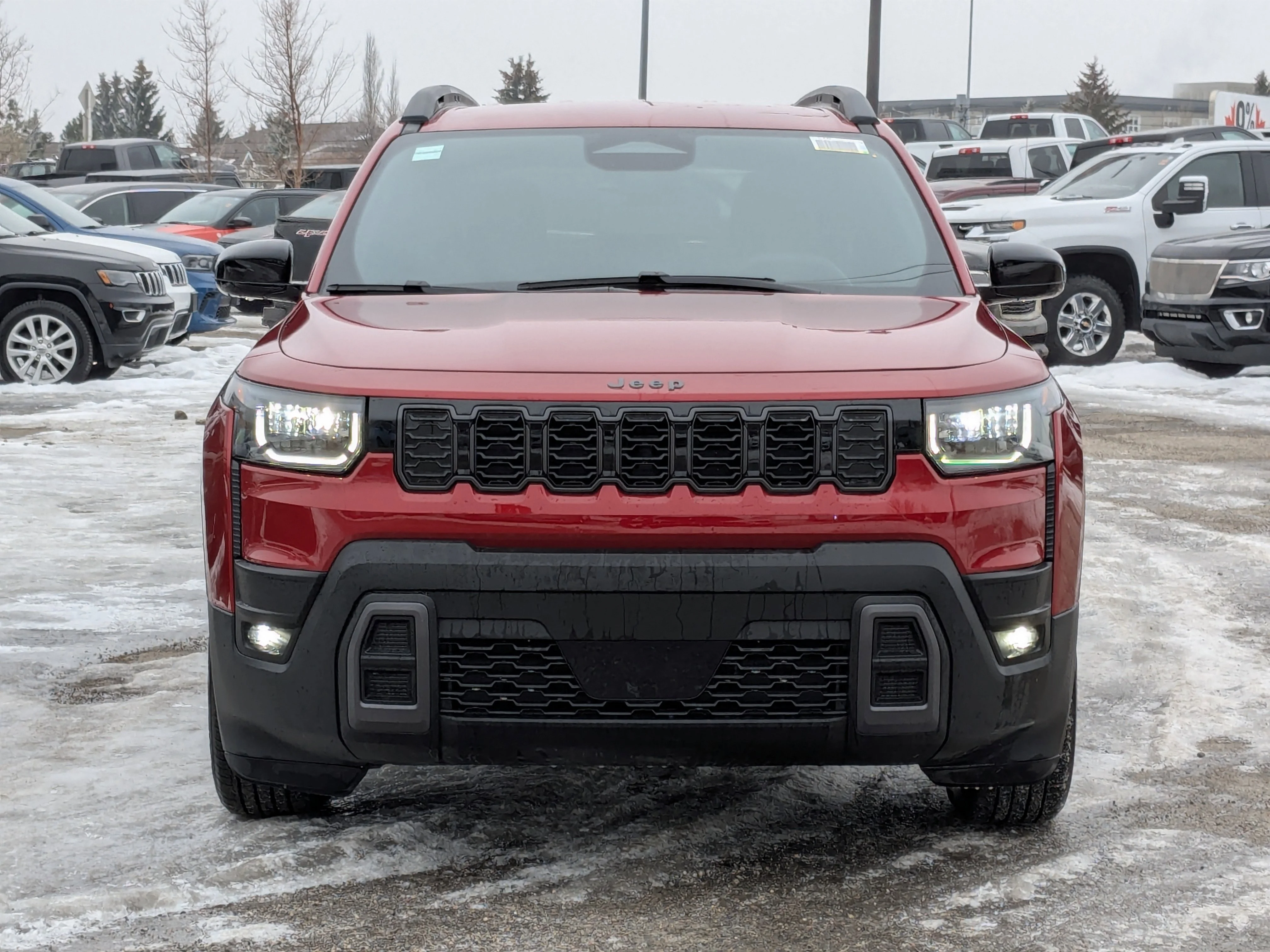 New 2026 Red Jeep Laredo - - 1.6L Turbo Hybrid - 12.3 Uconnect 5 Display - Selec-Terrain System - Active Driving Assi image 3