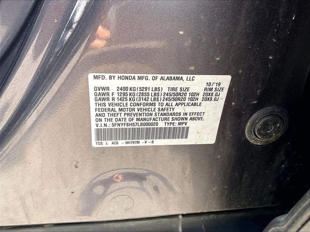Used 2020 Modern Steel Metallic Honda EX-L image 32
