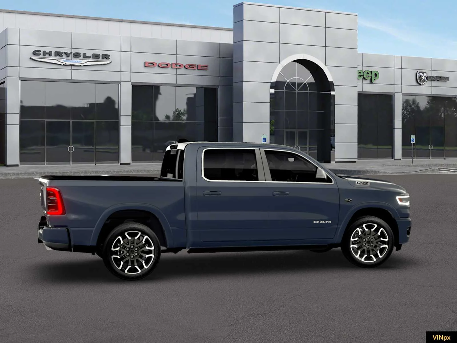 New 2026 Forged Blue Metallic Exterior Paint RAM Longhorn image 15