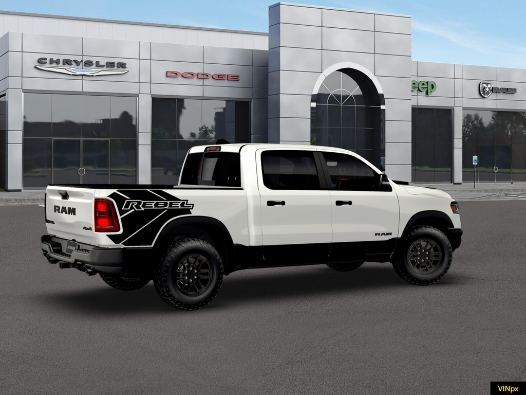 New 2026 Bright White Clear-Coat Exterior Paint RAM Rebel image 3