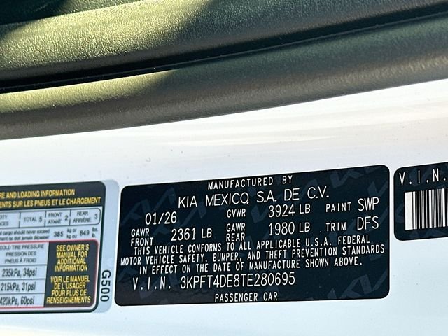 Certified Used 2026 Snow White Pearl Kia LXS image 30