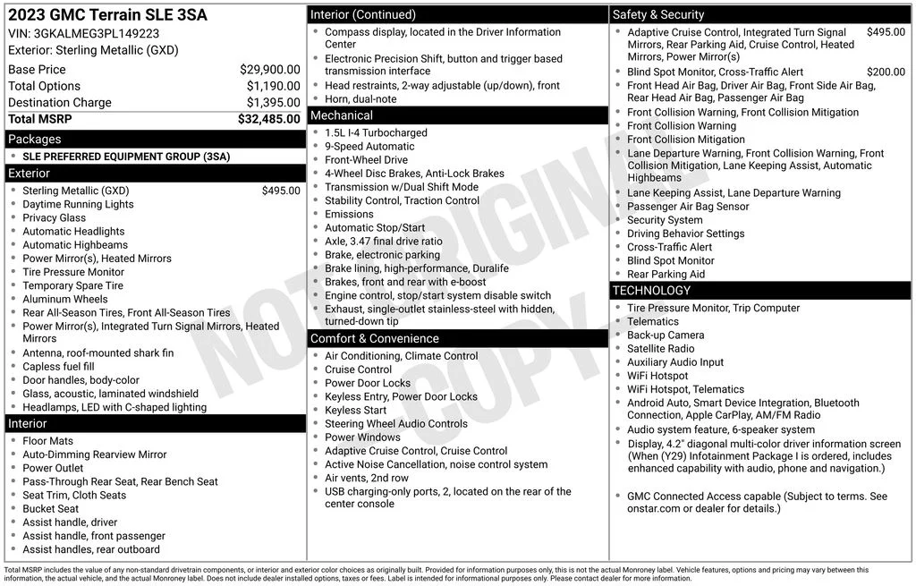 Used 2023 Silver GMC SLE image 10