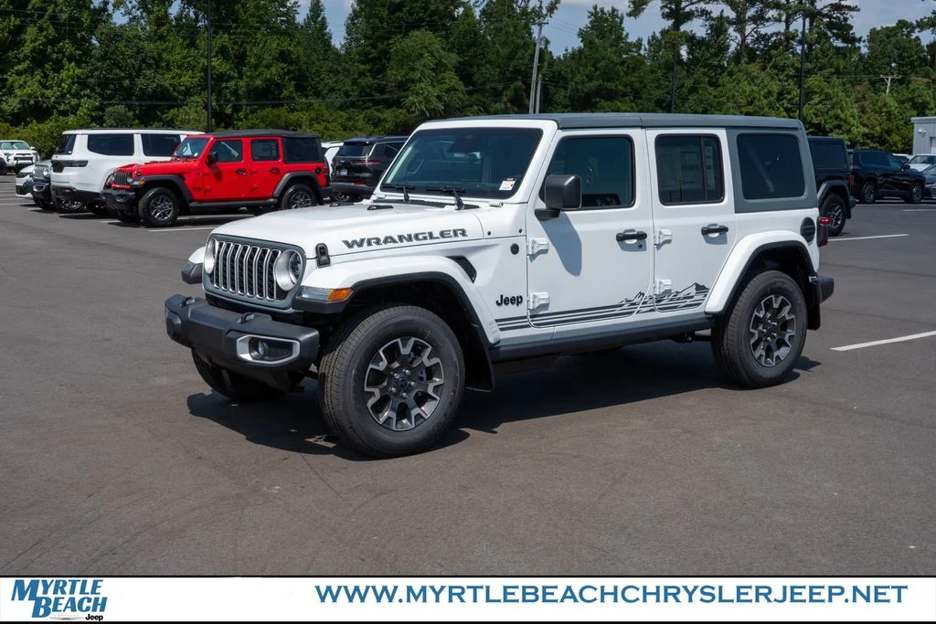 New 2026 Bright White Clear-Coat Exterior Paint Jeep Sahara image 2