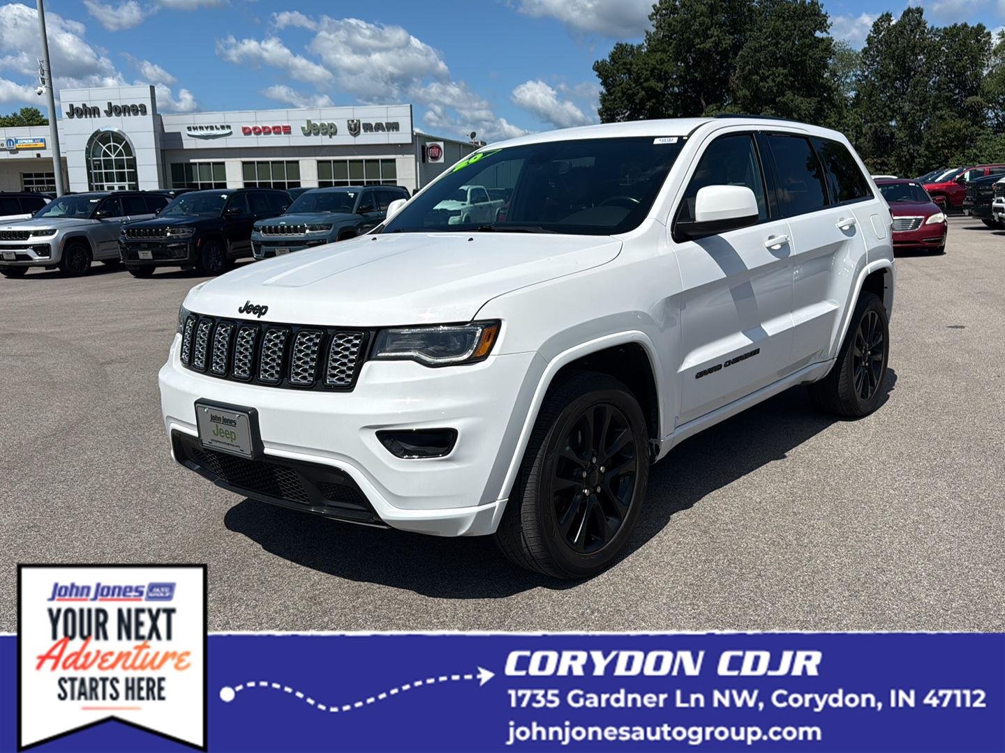 Used 2020 Bright White Clearcoat Jeep Altitude image 1