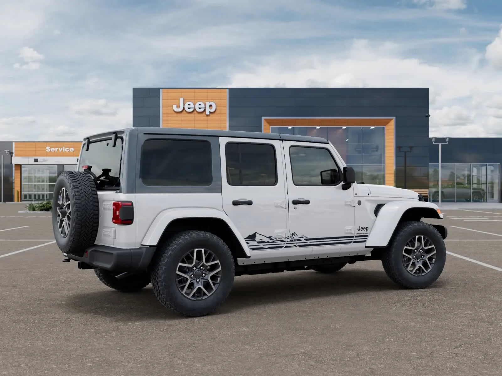 New 2026 Bright White Clearcoat Jeep Sahara image 4