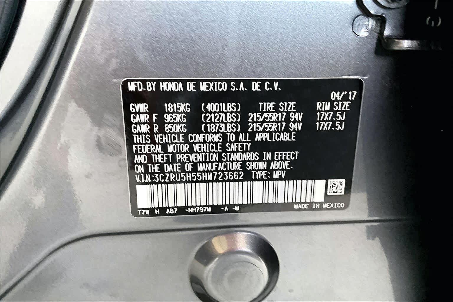 Used 2017 Crystal Black Pearl Honda EX image 32