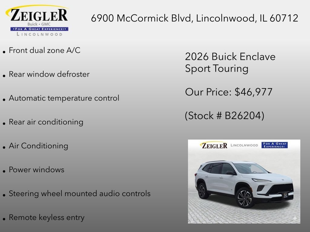 New 2026 Summit White Buick Sport Touring image 6