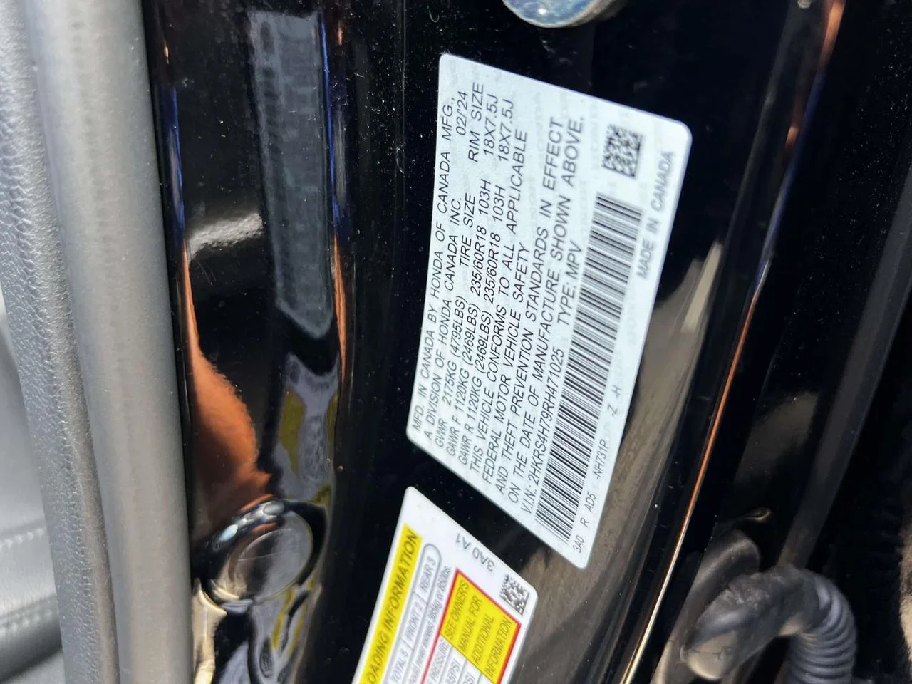 Used 2024 Crystal Black Pearl Honda EX-L AWD image 26