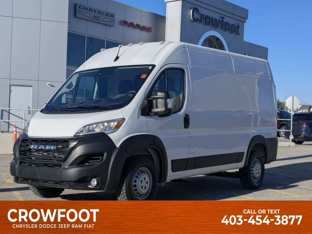 Certified Used 2025 White RAM Tradesman - - C/V HR 136 WB - Pkg 22B - Convenience Grp - Cargo Partition - Wall Paneling & More! image 1