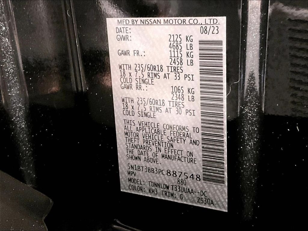 Used 2023 Black Nissan SV image 36