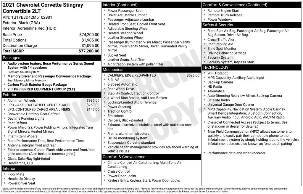 Certified Used 2021 BLACK Chevrolet 2LT image 2