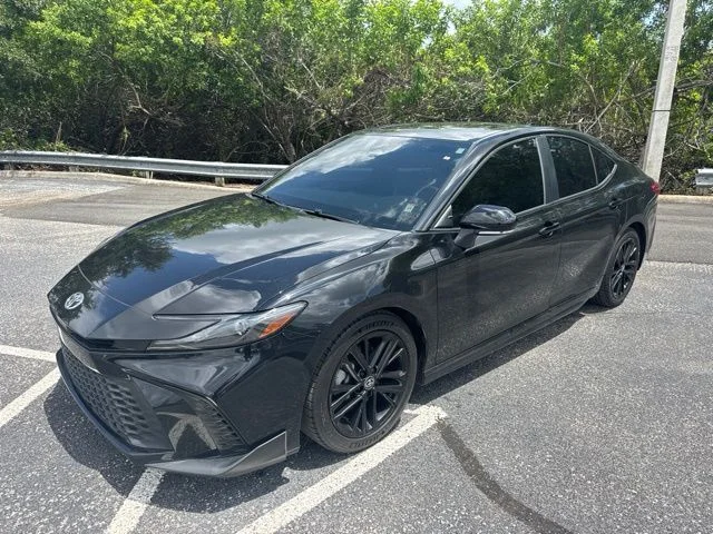 Certified Used 2025 Black Toyota SE image 1