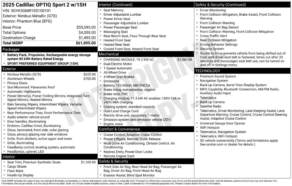 Certified Used 2025 Blue Cadillac Sport 2 image 18