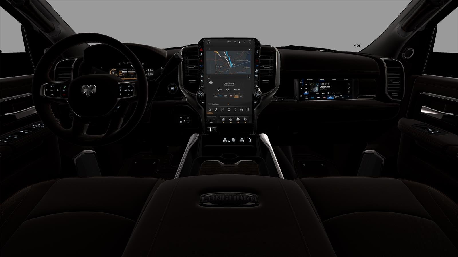 New 2026 Diamond Black Crystal Pearl-Coat Exterior Paint RAM Longhorn image 6