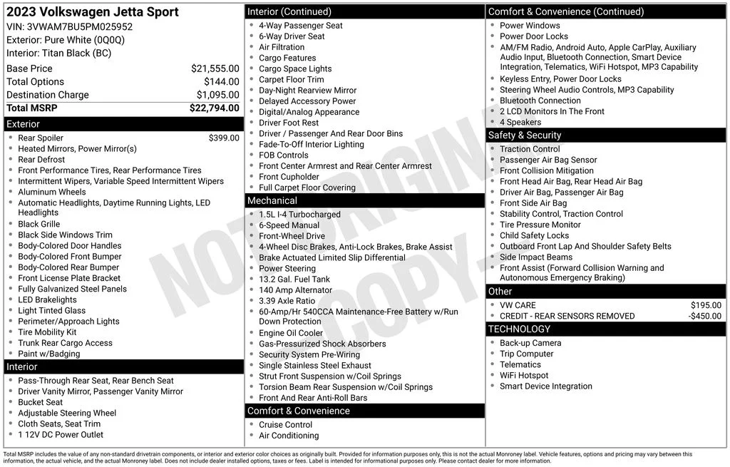 2023 Volkswagen Jetta 1.5T Sport SULEV's photo