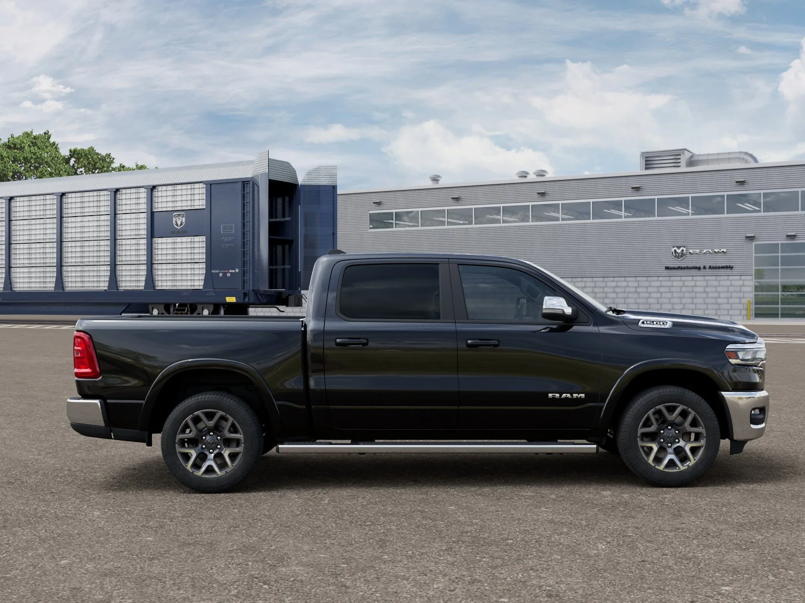 New 2026 Diamond Black Crystal Pearl Coat RAM Laramie Crew Cab 4x4 5