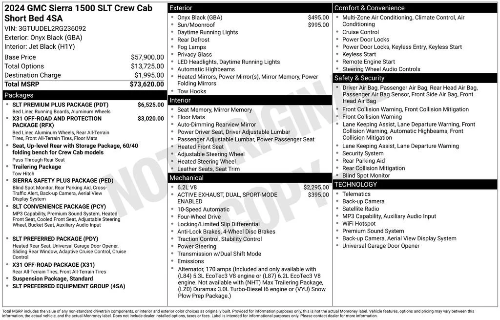 Certified Used 2024 Onyx Black GMC SLT image 37