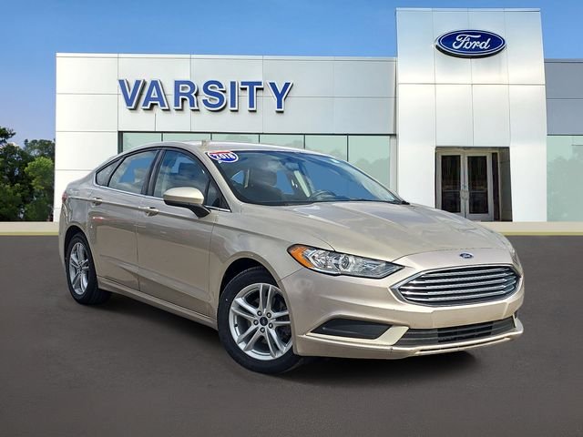 Certified Used 2018 White Gold Metallic Ford SE image 1