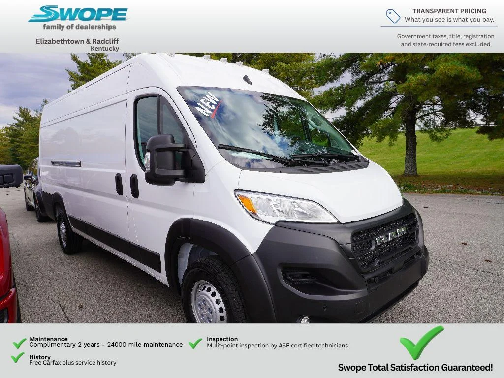 New 2025 Bright White Clear-Coat Exterior Paint RAM Tradesman image 1