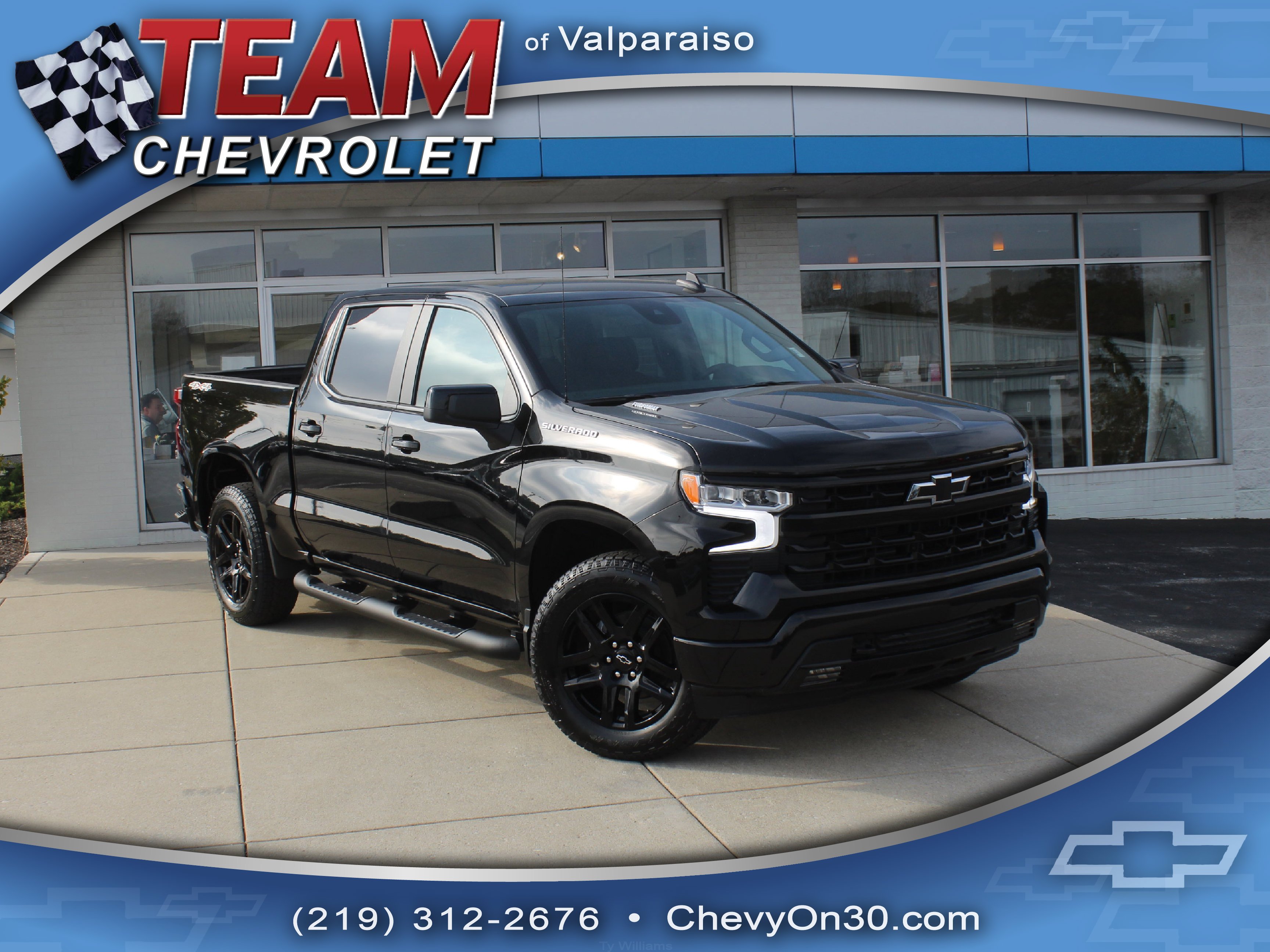 Black 2026 Chevrolet Silverado 1500 Pickup Truck Four-Wheel Drive 