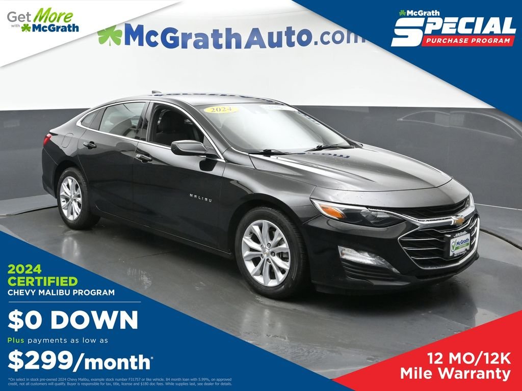 Certified Pre-Owned 2024 Chevrolet Malibu LT 4D Sedan in Davenport