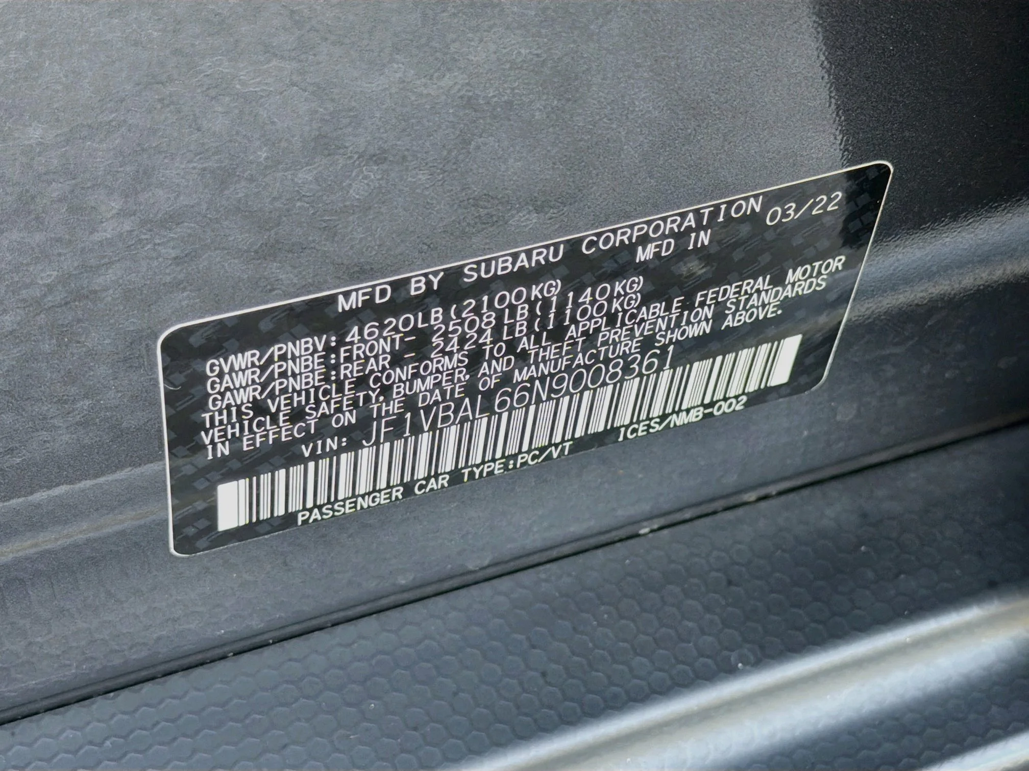 Used 2022 Magnetite Gray Metallic Subaru Limited image 42