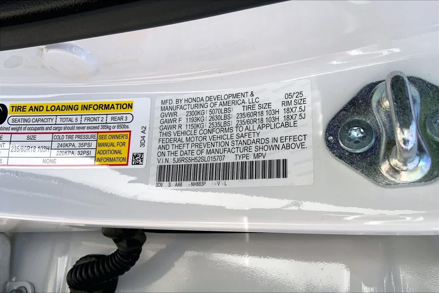 Used 2025 Platinum White Pearl Honda Sport image 34