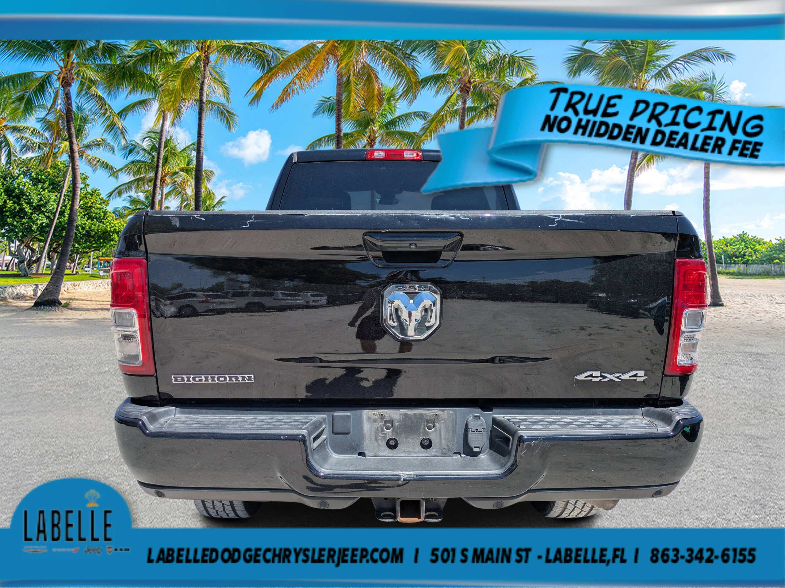Used 2021 Diamond Black Crystal Pearlcoat Ram Big Horn image 4