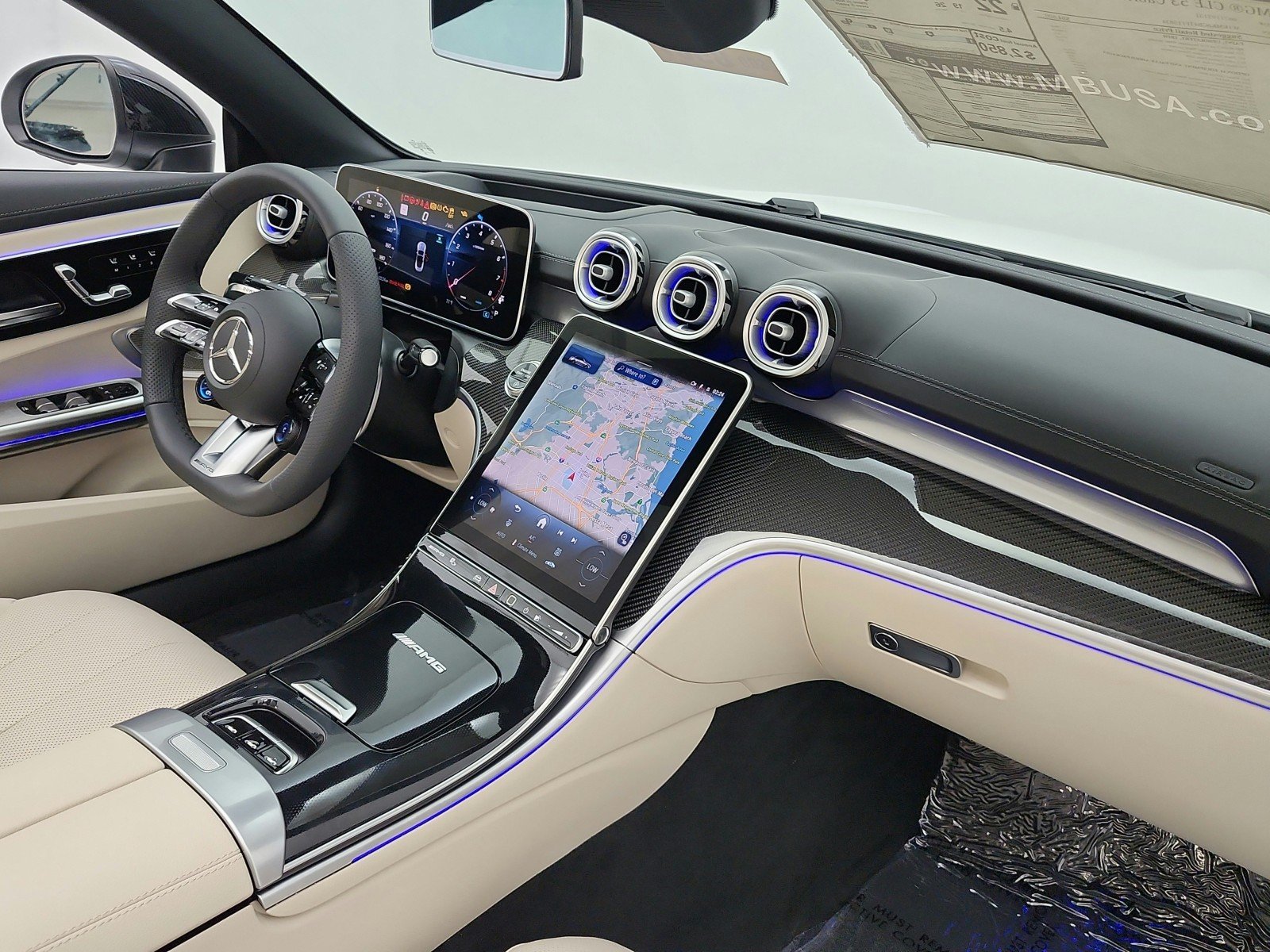 Certified Used 2026 MANUFAKTUR Moonlight White Metallic Mercedes-Benz AMG® CLE 53 4MATIC+ Cabriolet image 15
