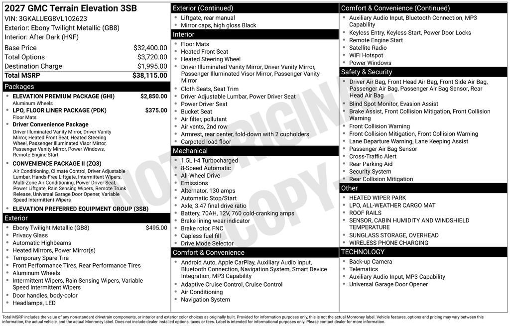 New 2027 Ebony Twilight Metallic GMC AWD Elevation image 28
