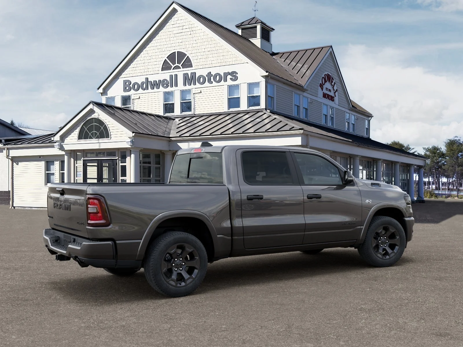 New 2026 Granite Crystal Metallic Clear-Coat Exterior Paint RAM Big Horn Quad Cab 4x2 6