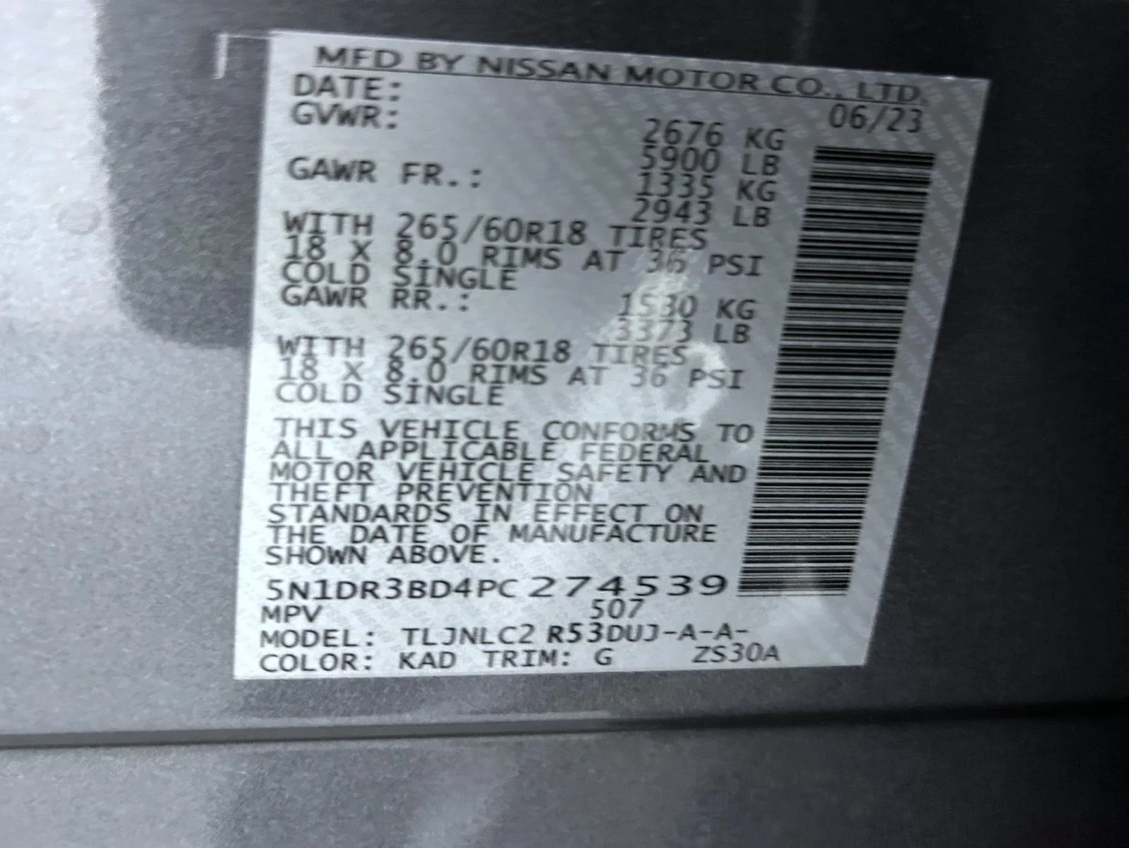 Used 2023 Gray Nissan Rock Creek image 26