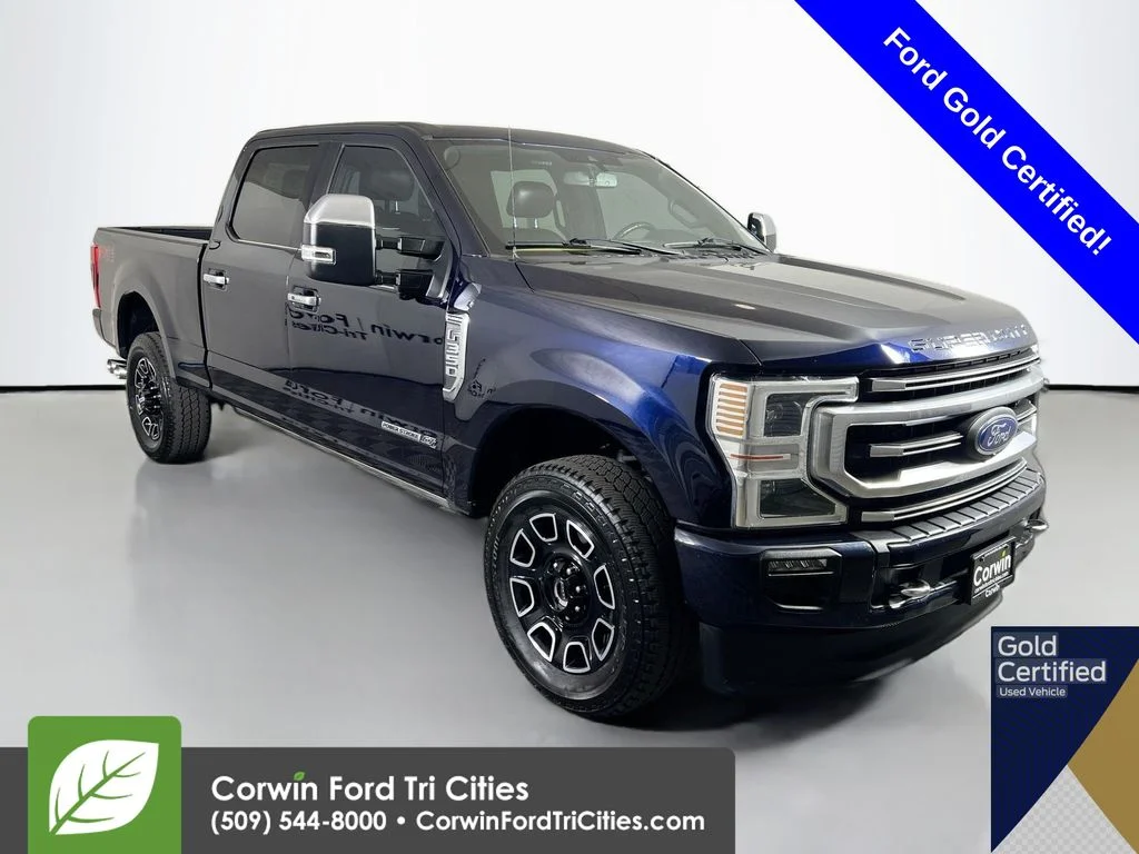 Certified Used 2021 Antimatter Blue Metallic Ford Platinum image 1