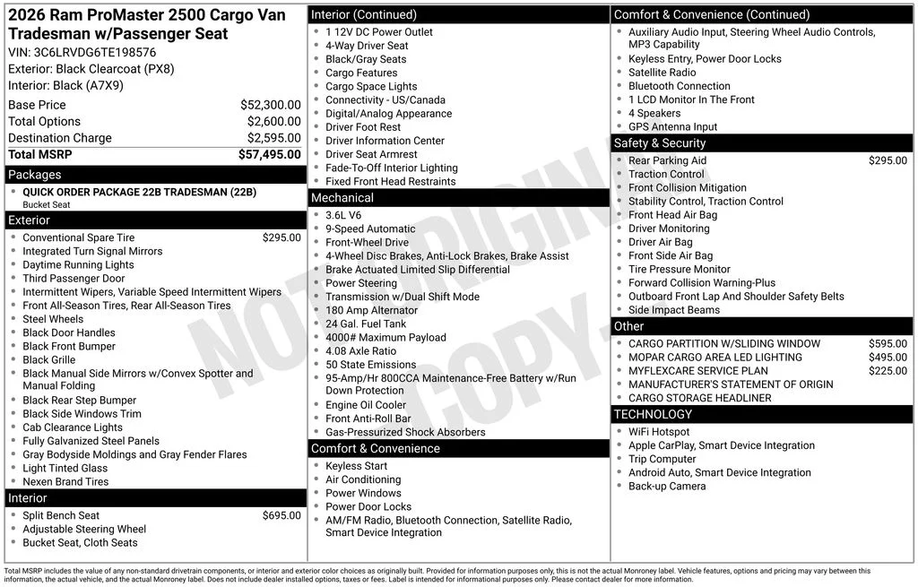 New 2026 Black Clearcoat RAM High Roof image 9
